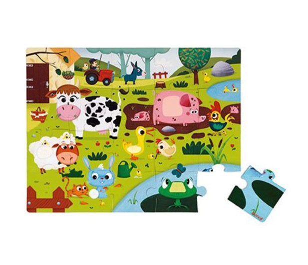Janod Puzzle sensoryczne 20 elementów Farma - 1008606 - zdjęcie 2